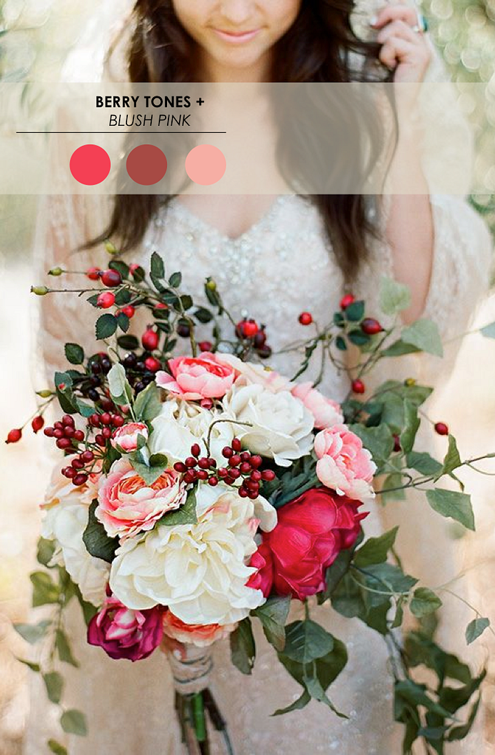 5 Winter Wedding Color Palettes - www.theperfectpalette.com - Color Ideas for Weddings + Parties