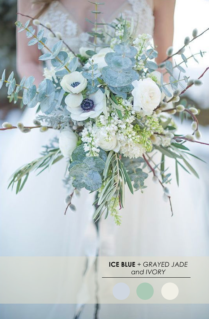 5 Winter Wedding Color Palettes - www.theperfectpalette.com - Color Ideas for Weddings + Parties
