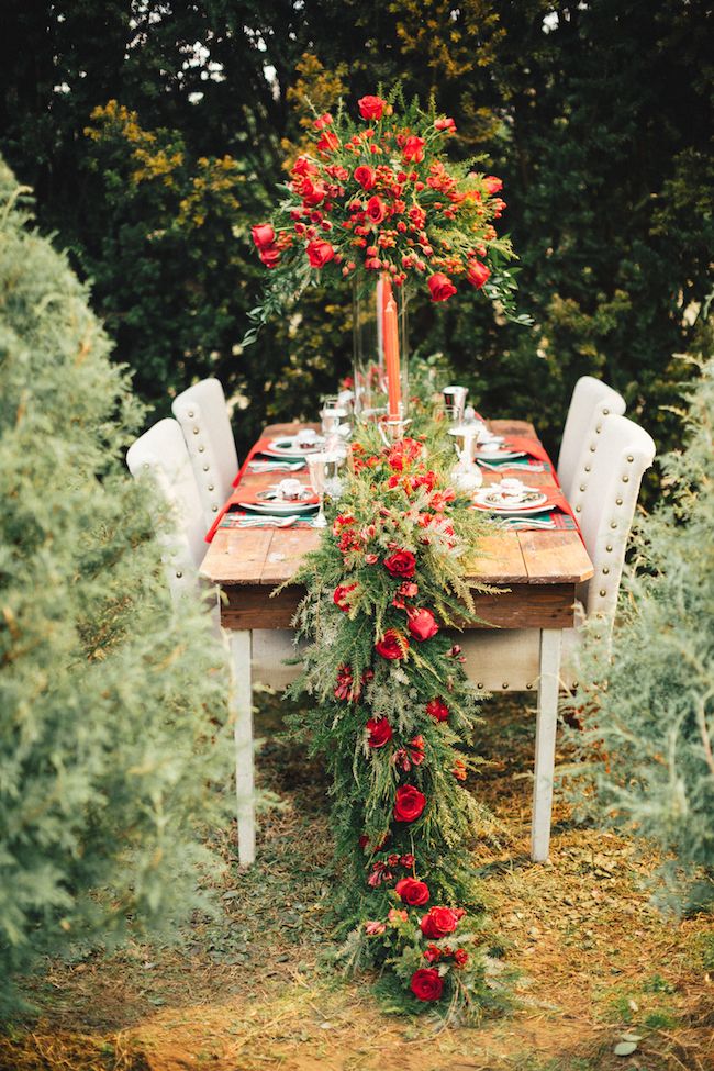 Holiday Inspired Tablescape Ideas - www.theperfectpalette.com - Styled by The Bride Link + Custom Love Gifts, Photography by JoPhoto, Florals by L.B. Floral.