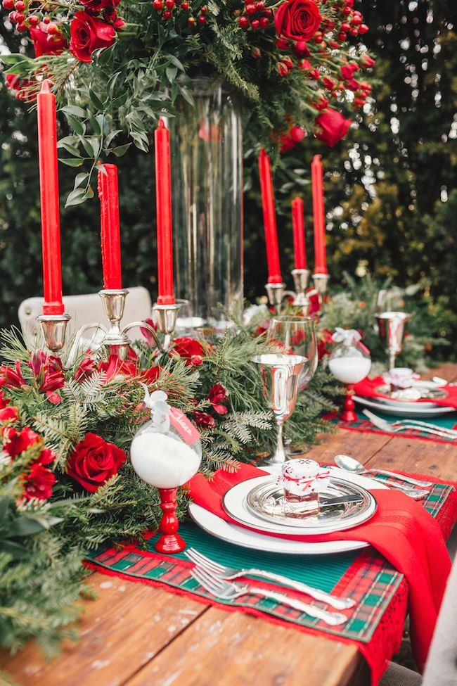 Holiday Inspired Tablescape Ideas - www.theperfectpalette.com - Styled by The Bride Link + Custom Love Gifts, Photography by JoPhoto, Florals by L.B. Floral.