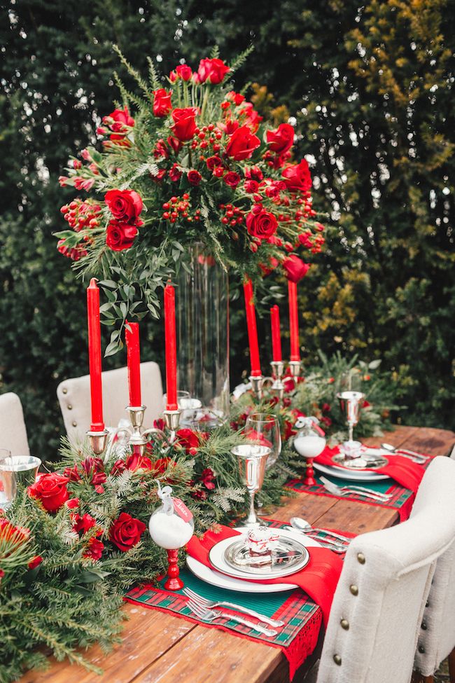 Holiday Inspired Tablescape Ideas - www.theperfectpalette.com - Styled by The Bride Link + Custom Love Gifts, Photography by JoPhoto, Florals by L.B. Floral.