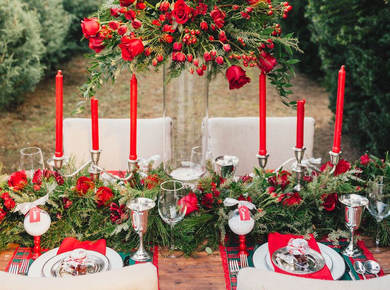 Holiday Inspired Tablescape Ideas - www.theperfectpalette.com - Styled by The Bride Link + Custom Love Gifts, Photography by JoPhoto, Florals by L.B. Floral.