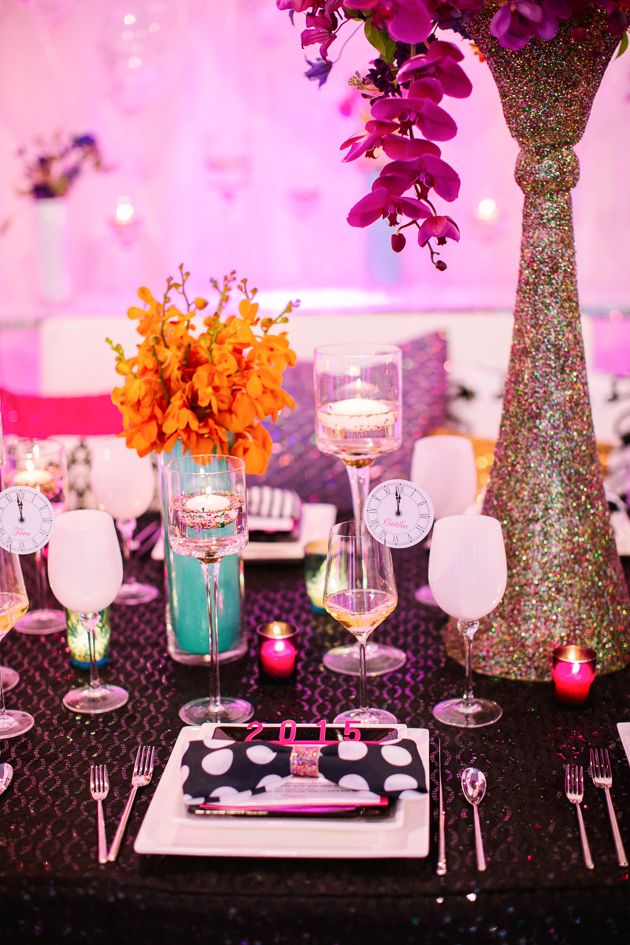 Colorful Kate Spade Inspired NYE Ideas - www.theperfectpalette.com - Caitlin Thomas Photography, {SHE} Shayla Hawkins Events