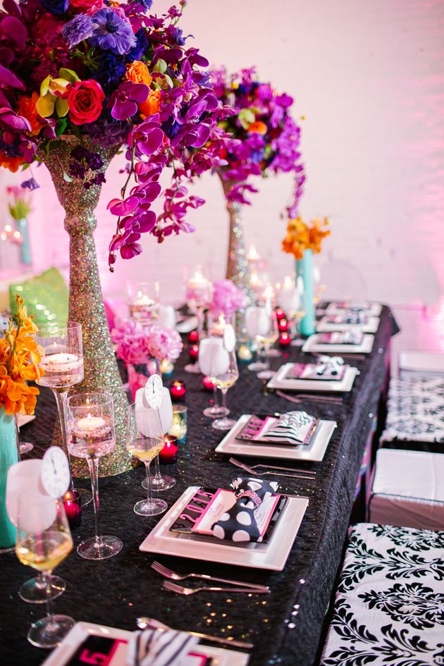 Colorful Kate Spade Inspired NYE Ideas - www.theperfectpalette.com - Caitlin Thomas Photography, {SHE} Shayla Hawkins Events