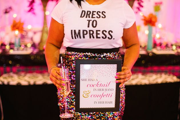 Colorful Kate Spade Inspired NYE Ideas - www.theperfectpalette.com - Caitlin Thomas Photography, {SHE} Shayla Hawkins Events