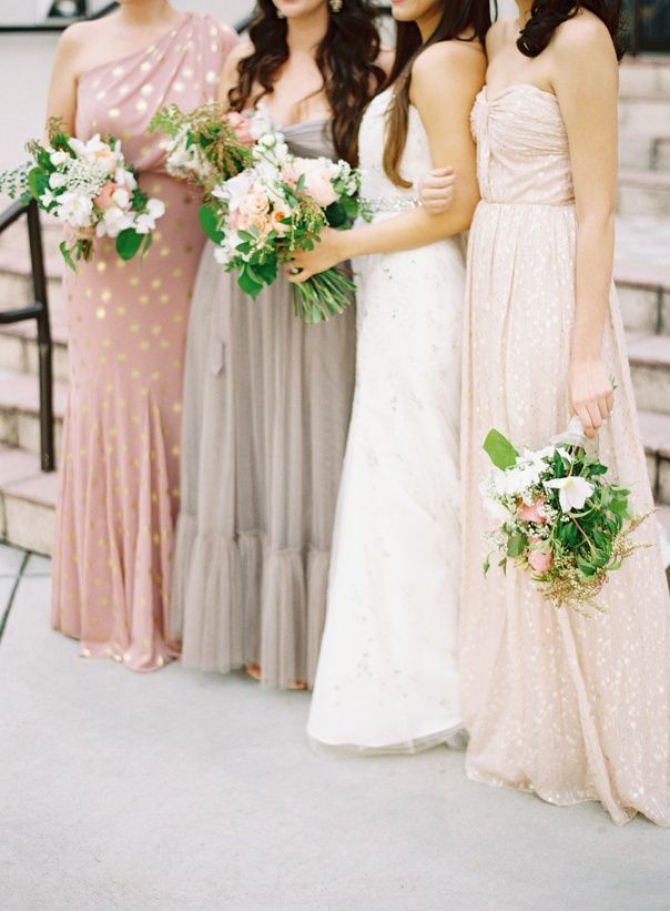 Blush and Gorgeous Gray Wedding Ideas: www.theperfectpalette.com - Vintage Meets Modern