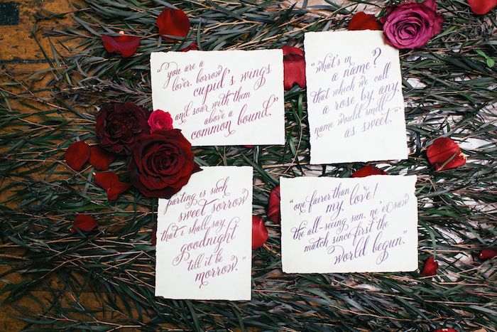 Romeo + Juliet Wedding Inspiration - www.theperfectpalette.com - Renata De Thomasis Events, Laura May Photography, D & D Florals