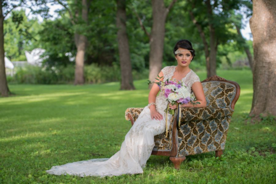 Vintage Glam Wedding Inspiration www.theperfectpalette.com - Lavender and Gold Details - Jessica yates Photography, He Loves Me Flowers, Cake by Celebrations by Sonja