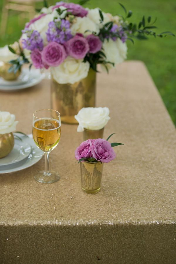 Vintage Glam Wedding Inspiration www.theperfectpalette.com - Lavender and Gold Details - Jessica yates Photography, He Loves Me Flowers, Cake by Celebrations by Sonja