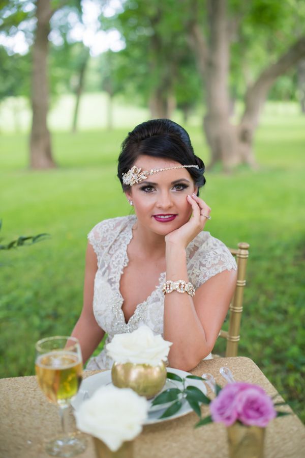 Vintage Glam Wedding Inspiration www.theperfectpalette.com - Lavender and Gold Details - Jessica yates Photography, He Loves Me Flowers, Cake by Celebrations by Sonja