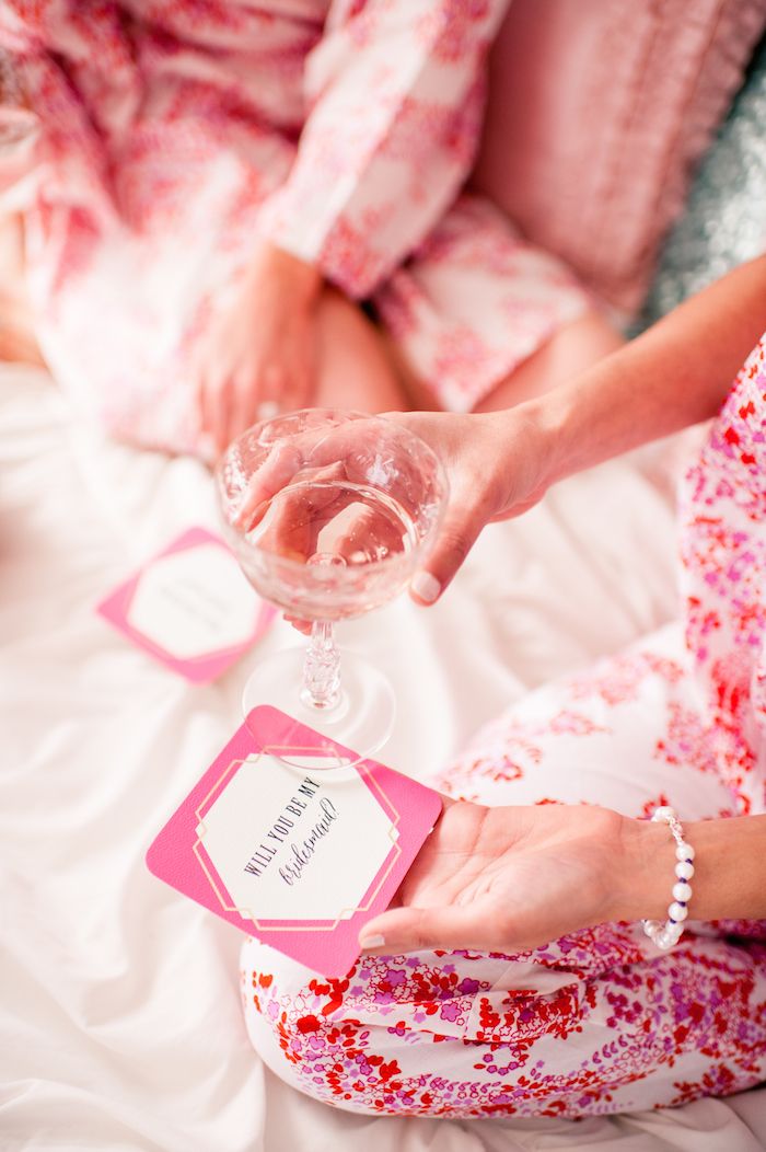 'Will You Be My Bridesmaid?' Slumber Party! www.theperfectpalette.com - Katherine Henry Boudoir, Making Me Events, Blush Paper Co.
