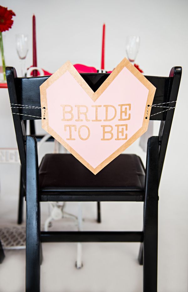 A Chic + Modern Valentine's Day Bridal Shower - www.theperfectpalette.com - Photo La Vie, Dainty Dahlias Events, Lane Love Design