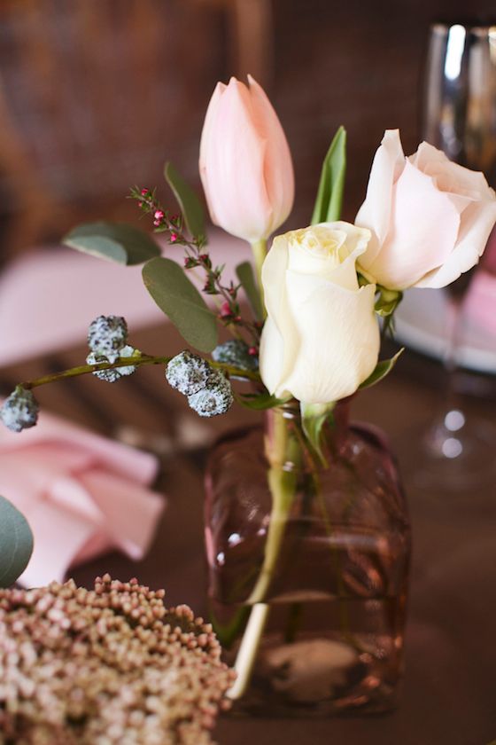 A Valentine's Day Elopement -- www.theperfectpalette.com -- Design by Captivating Chic Celebrations, Lauren Halvorson Photography.