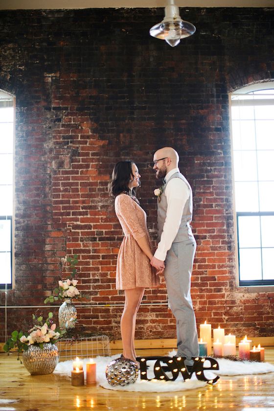 A Valentine's Day Elopement -- www.theperfectpalette.com -- Design by Captivating Chic Celebrations, Lauren Halvorson Photography.