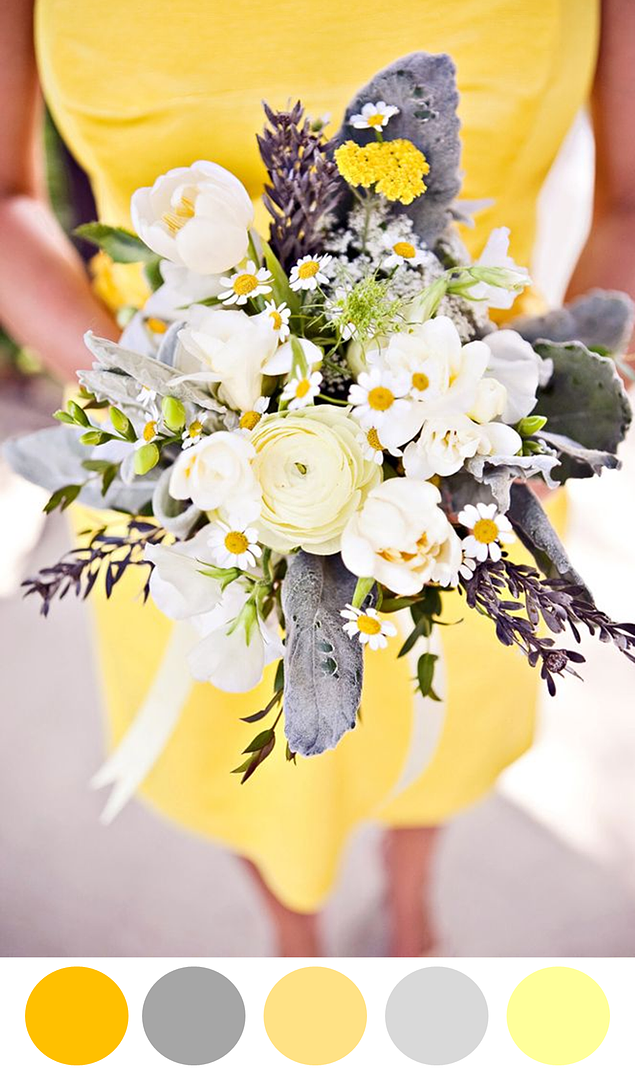 10 Colorful Bouquets for Your Wedding Day - www.theperfectpalette.com - Color Ideas for Weddings + Parties