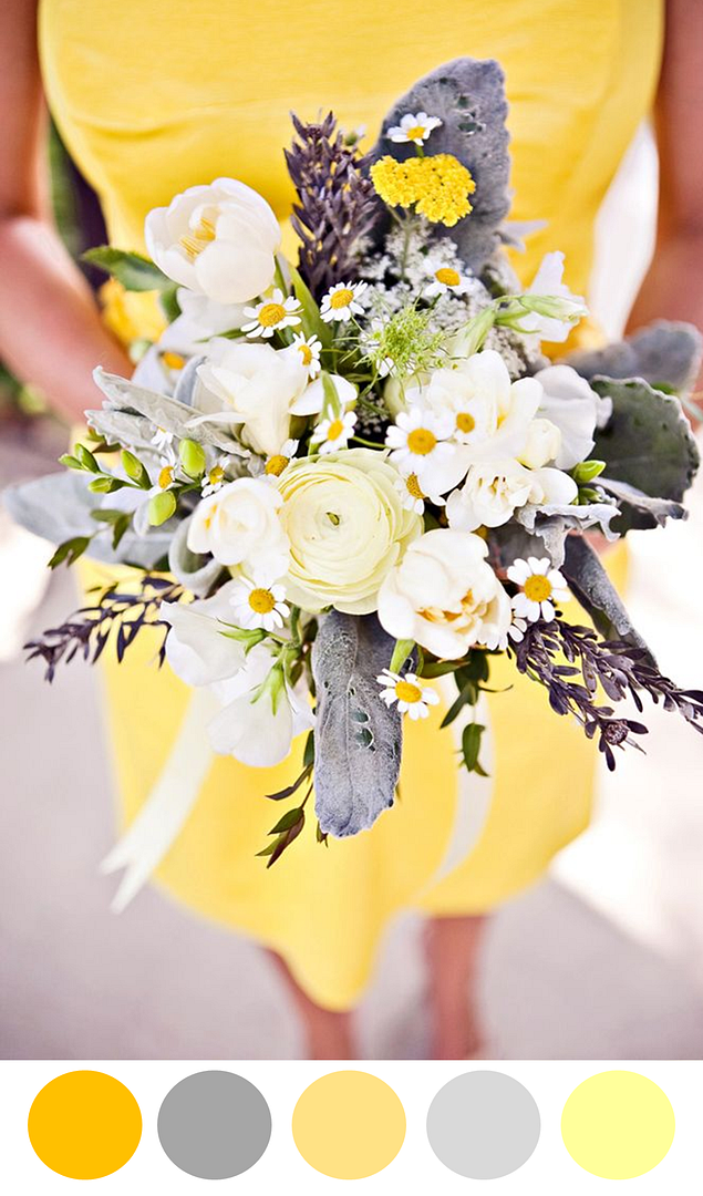 10 Colorful Bouquets for Your Wedding Day - www.theperfectpalette.com - Color Ideas for Weddings + Parties