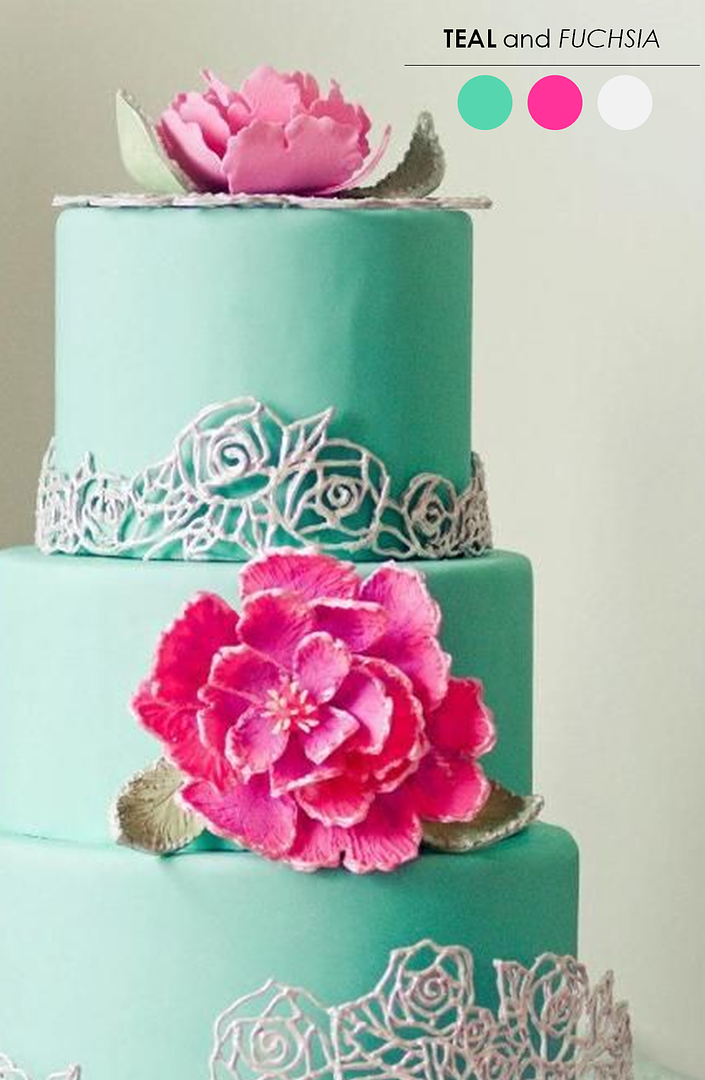 10 Color Inspiring Wedding Cakes - www.theperfectpalette.com - Color Ideas for Weddings + Parties