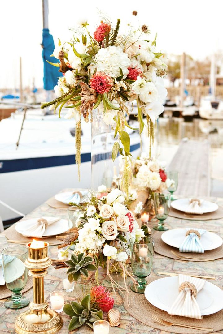 Styled Shoot: Nautical Wedding Ideas by Design Loves Detail - www.theperfectpalette.com - Azure B Photography & Cherie Hogan Photography