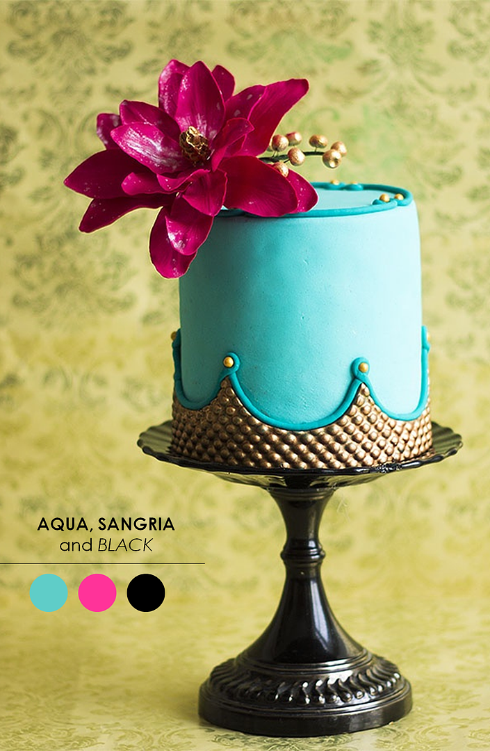 10 Color Inspiring Wedding Cakes - www.theperfectpalette.com - Color Ideas for Weddings + Parties