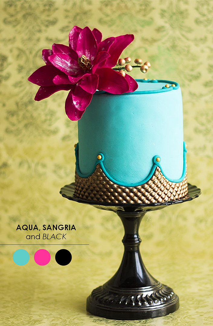 10 Color Inspiring Wedding Cakes - www.theperfectpalette.com - Color Ideas for Weddings + Parties