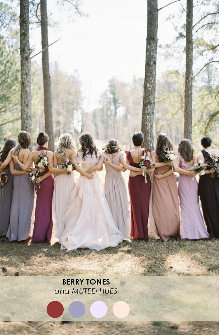 Bridesmaid Dresses In Fall Colors I Love That They Are Wearing All Different Colors Fall Bridesmaid Dresses Fall Bridesmaids Wedding Bridesmaid Dresses