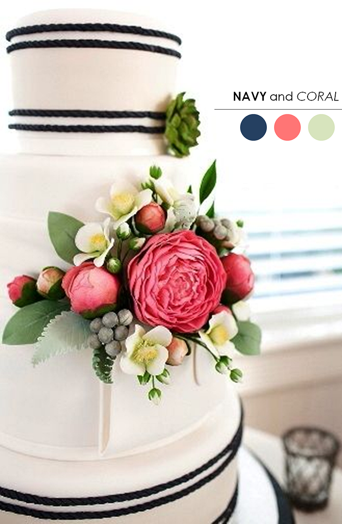 10 Color Inspiring Wedding Cakes - www.theperfectpalette.com - Color Ideas for Weddings + Parties