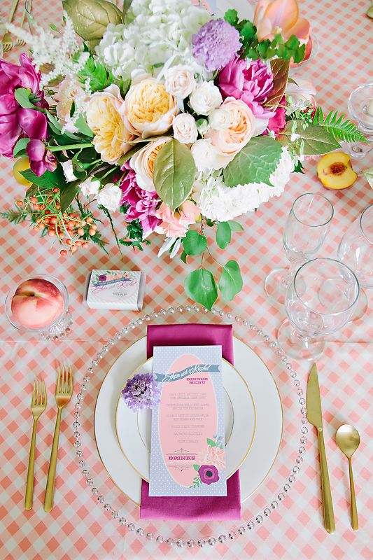 Styled Shoot: Georgia Peach Meets Radiant Orchid - www.theperfectpalette.com - Design Loves Detail