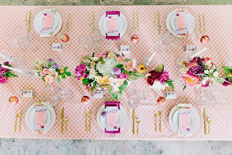 Styled Shoot: Georgia Peach Meets Radiant Orchid - www.theperfectpalette.com - Design Loves Detail