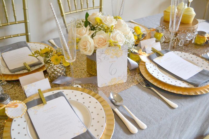 Styled Shoot | Yellow + Gray - www.theperfectpalette.com - Styled by The Perfect Palette