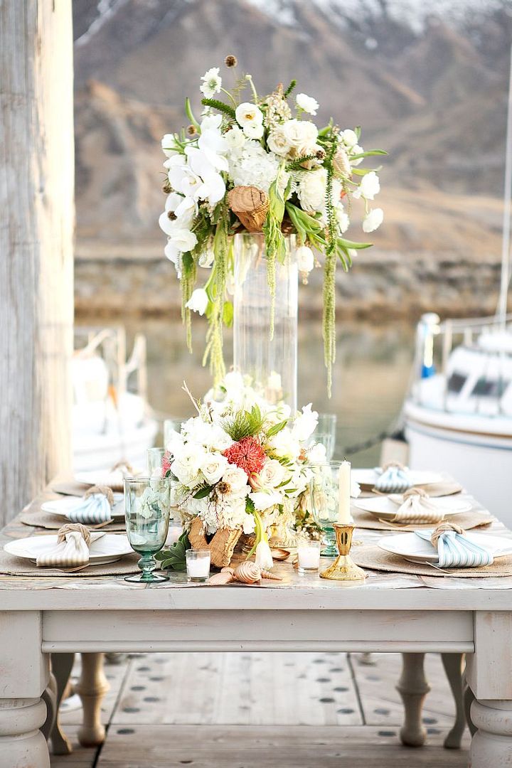 Styled Shoot: Nautical Wedding Ideas by Design Loves Detail - www.theperfectpalette.com - Azure B Photography & Cherie Hogan Photography