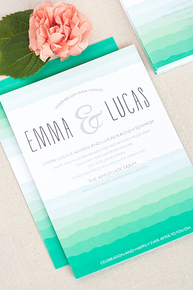 Color Trend: Ombré Wedding Ideas - www.theperfectpalette.com - Color Ideas for Weddings + Parties!