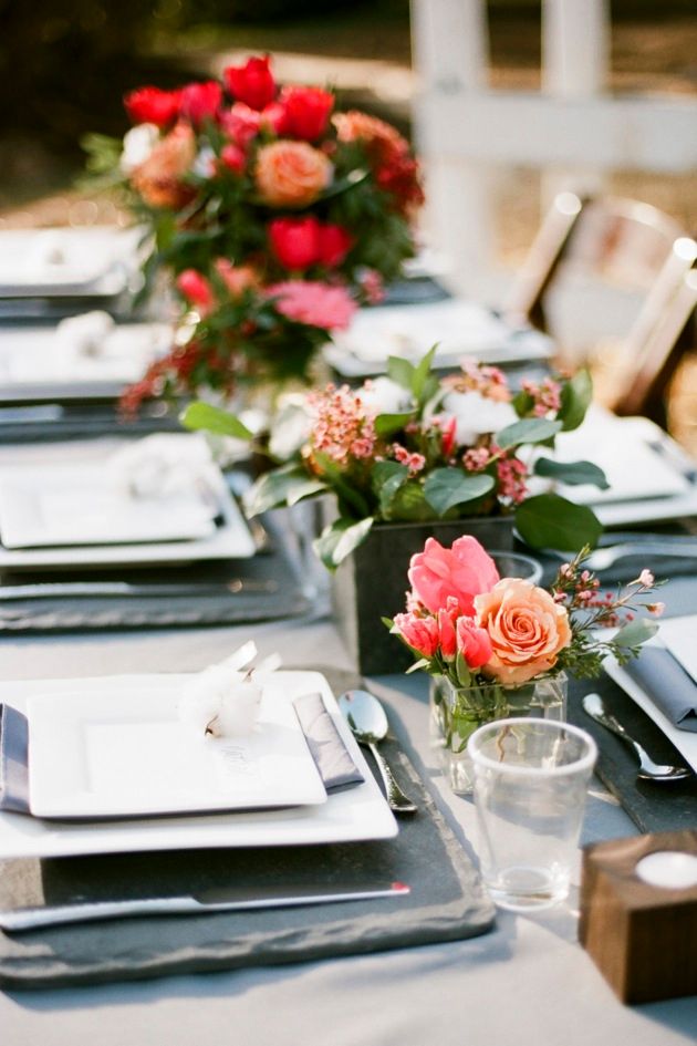 Slate, Poppy + Cotton: A Styled Shoot by Cedarwood Weddings - www.theperfectpalette.com - Jenna Henderson Photography