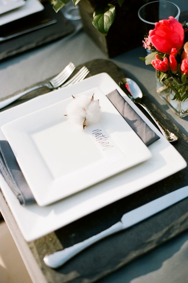 Slate, Poppy + Cotton: A Styled Shoot by Cedarwood Weddings - www.theperfectpalette.com - Jenna Henderson Photography