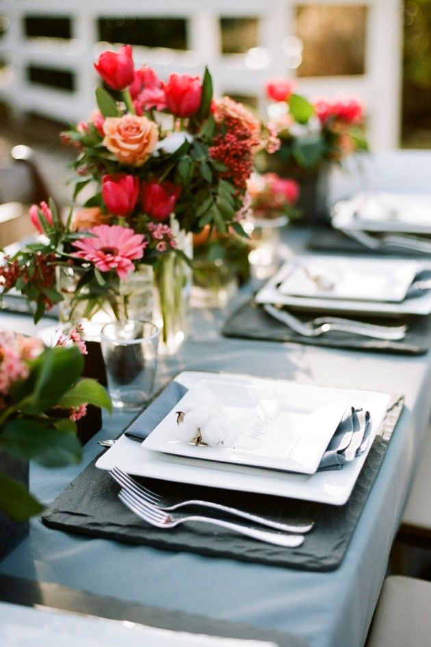 Slate, Poppy + Cotton: A Styled Shoot by Cedarwood Weddings - www.theperfectpalette.com - Jenna Henderson Photography