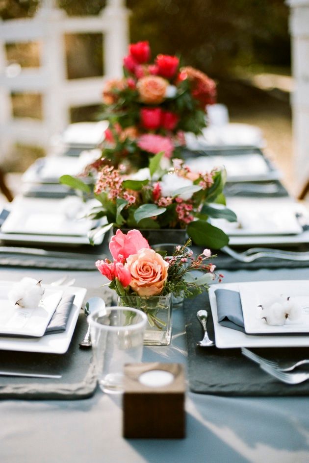 Slate, Poppy + Cotton: A Styled Shoot by Cedarwood Weddings - www.theperfectpalette.com - Jenna Henderson Photography