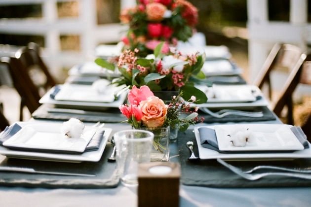 Slate, Poppy + Cotton: A Styled Shoot by Cedarwood Weddings - www.theperfectpalette.com - Jenna Henderson Photography