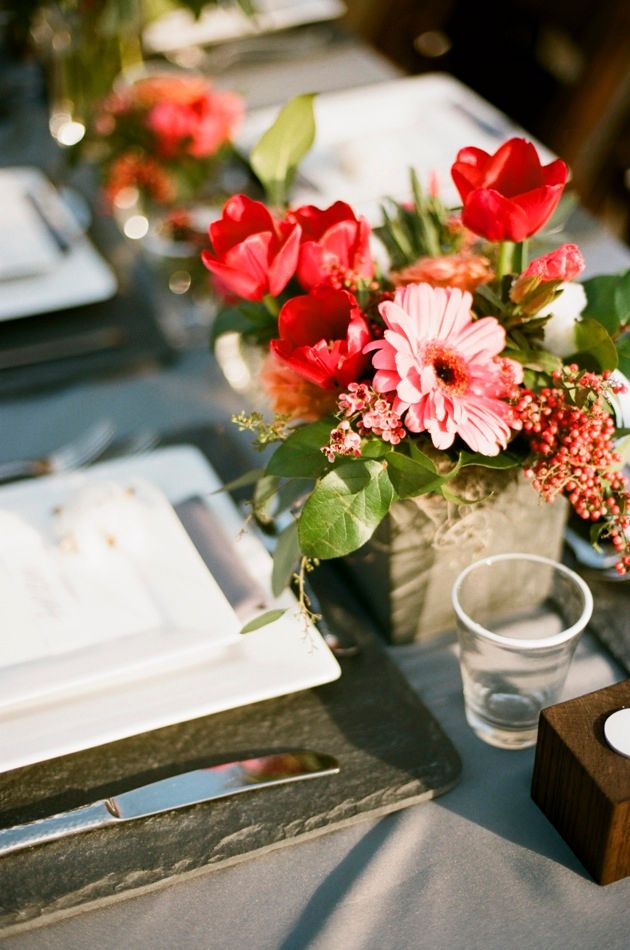 Slate, Poppy + Cotton: A Styled Shoot by Cedarwood Weddings - www.theperfectpalette.com - Jenna Henderson Photography