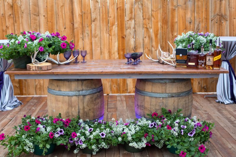 Rustic Barn Wedding with Elegant Blackberry Details - www.theperfectpalette.com - Sarah Roshan Photography, Designed by Pick Me Weddings, Florals by Southern Charm Wedding and Events