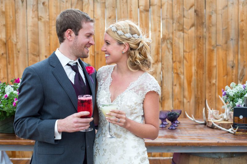 Rustic Barn Wedding with Elegant Blackberry Details - www.theperfectpalette.com - Sarah Roshan Photography, Designed by Pick Me Weddings, Florals by Southern Charm Wedding and Events