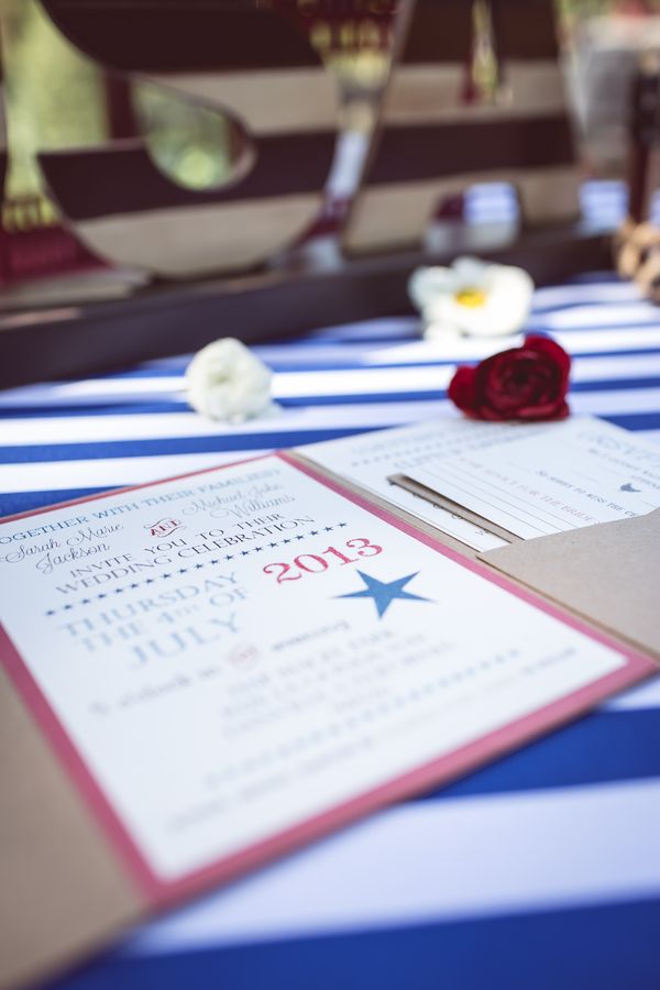 Inspiration for a 4th of July Wedding: Red, White + Blue: www.theperfectpalette.com - Hazy Lane Studios