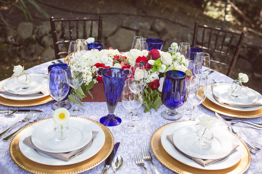 Inspiration for a 4th of July Wedding: Red, White + Blue: www.theperfectpalette.com - Hazy Lane Studios