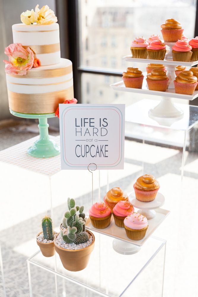 Urban Palm Springs Styled Shoot - www.theperfectpalette.com - Cute Dessert Display - Whimsy Events & Design, Forever Bride, Noah's Ark Photography