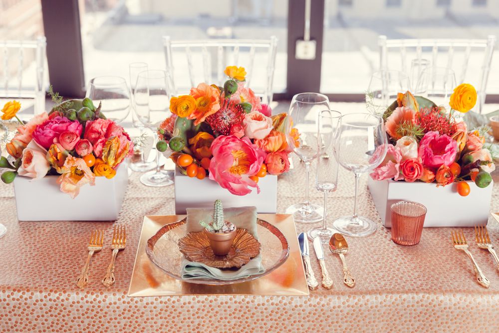 Urban Palm Springs Styled Shoot - www.theperfectpalette.com - Beautiful Tablescape - Whimsy Events & Design, Forever Bride, Noah's Ark Photography