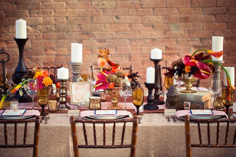 Amber Enchantment: Elegant + Classic Beauty - www.theperfectpalette.com - Styling by Kristina McAnally of Special Event Rentals