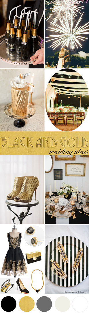 Black + Gold Wedding Ideas - www.theperfectpalette.com - Color Ideas for Weddings + Parties