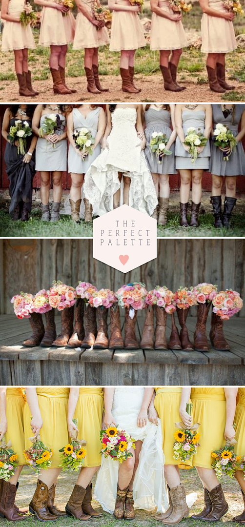 Bridesmaids in Boots - www.theperfectpalette.com - Styling Ideas for Your Bridal Party