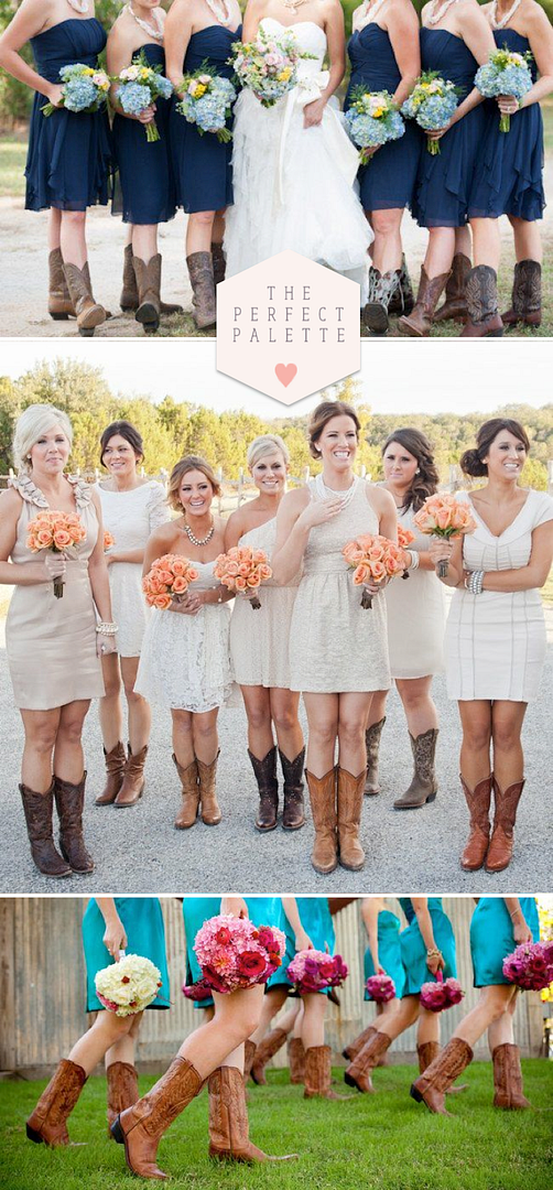 Bridesmaids in Boots - www.theperfectpalette.com - Styling Ideas for Your Bridal Party