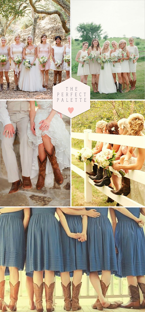 Bridesmaids in Boots - www.theperfectpalette.com - Styling Ideas for Your Bridal Party