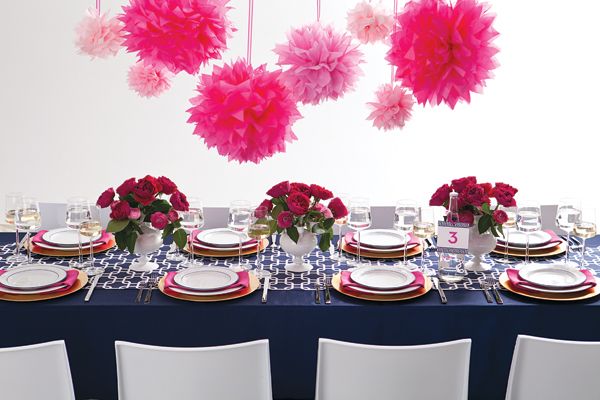 Navy Blue & Fuchsia Wedding Ideas - www.theperfectpalette.com - Color Ideas for Weddings + Parties