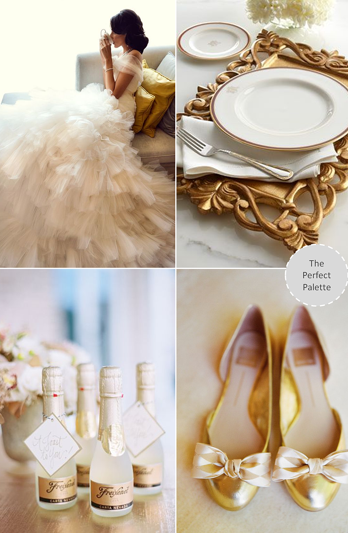 Gorgeous Gold: Sophisticated Elegance - www.theperfectpalette.com - Color Ideas for Weddings + Parties